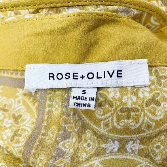 Rose & Olive Mandala Print Bohemian Blouse - Picture 6 of 8